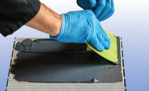 Aplicação da resina epóxi 3X sobre os pads do ROLLERKiT®