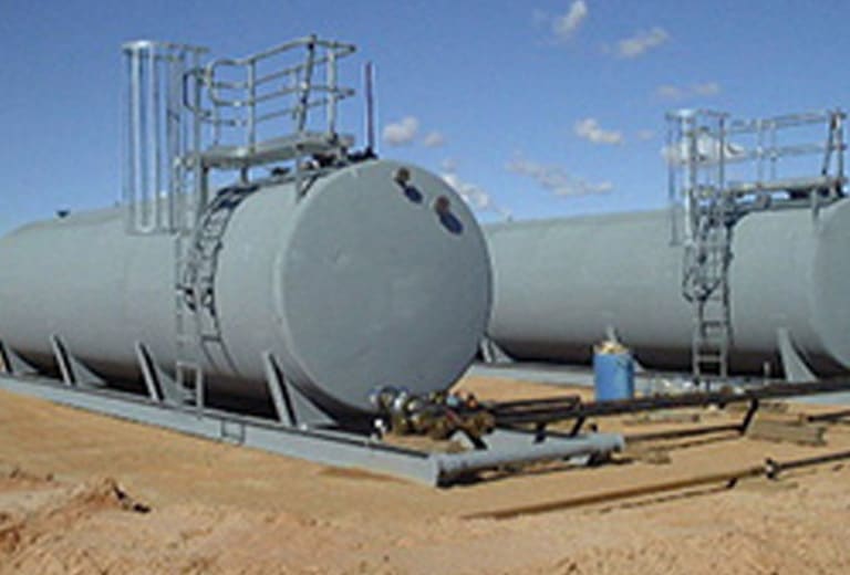 Vaso de pressão horizontal